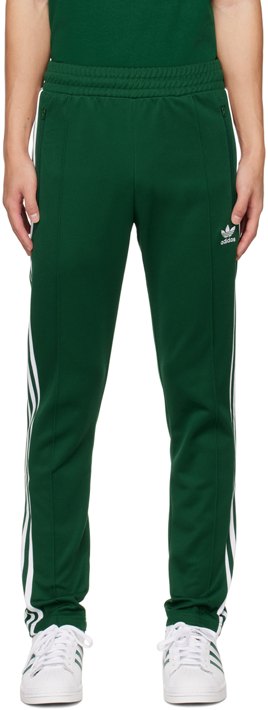 Green Adicolor Beckenbauer Track Pants by adidas Originals on Sale