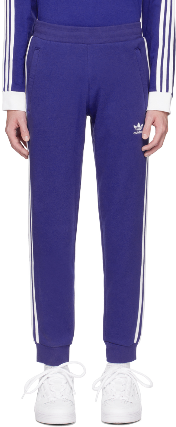 Blue Adicolor Classics 3-Stripes Lounge Pants by adidas Originals on Sale | Turnhosen