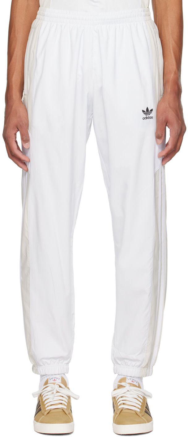 White & Beige Rekive Track Pants