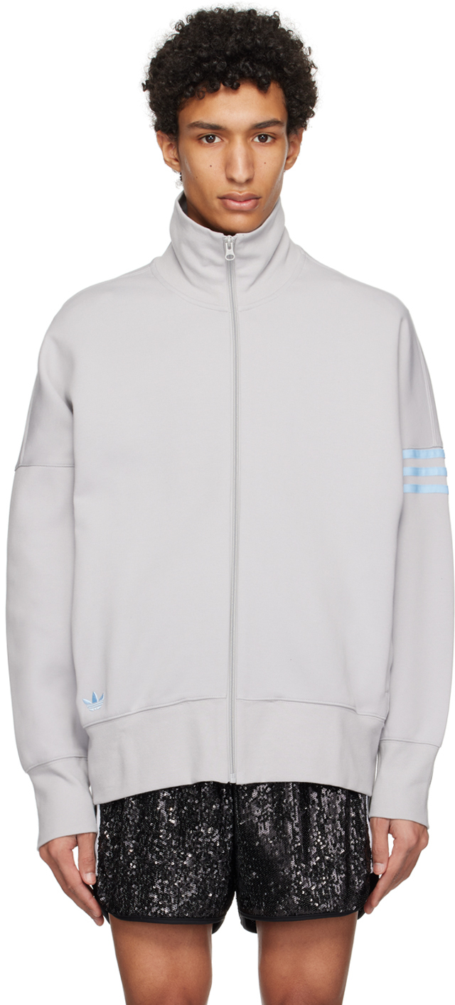 Adidas Originals Gray Adicolor Neuclassics Track Jacket In Grey Two / Clear Sky