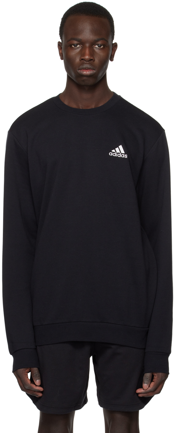 Adidas Originals Black Essentials Sweatshirt In Black/white