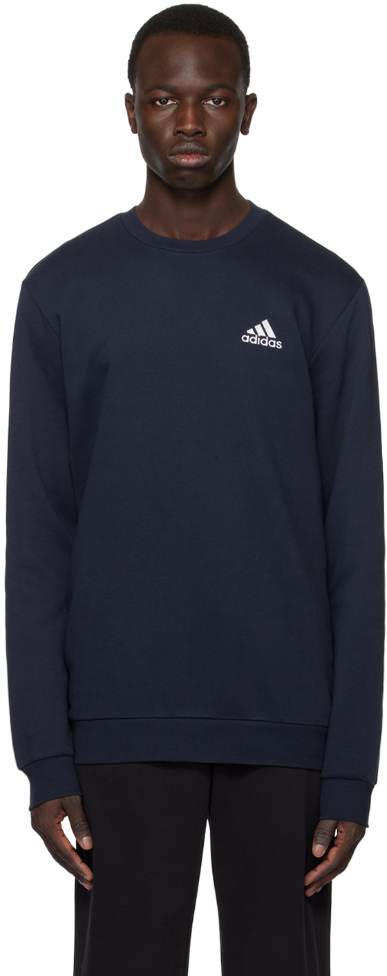 Adidas Originals Navy Essentials Sweatshirt In Navy Blue