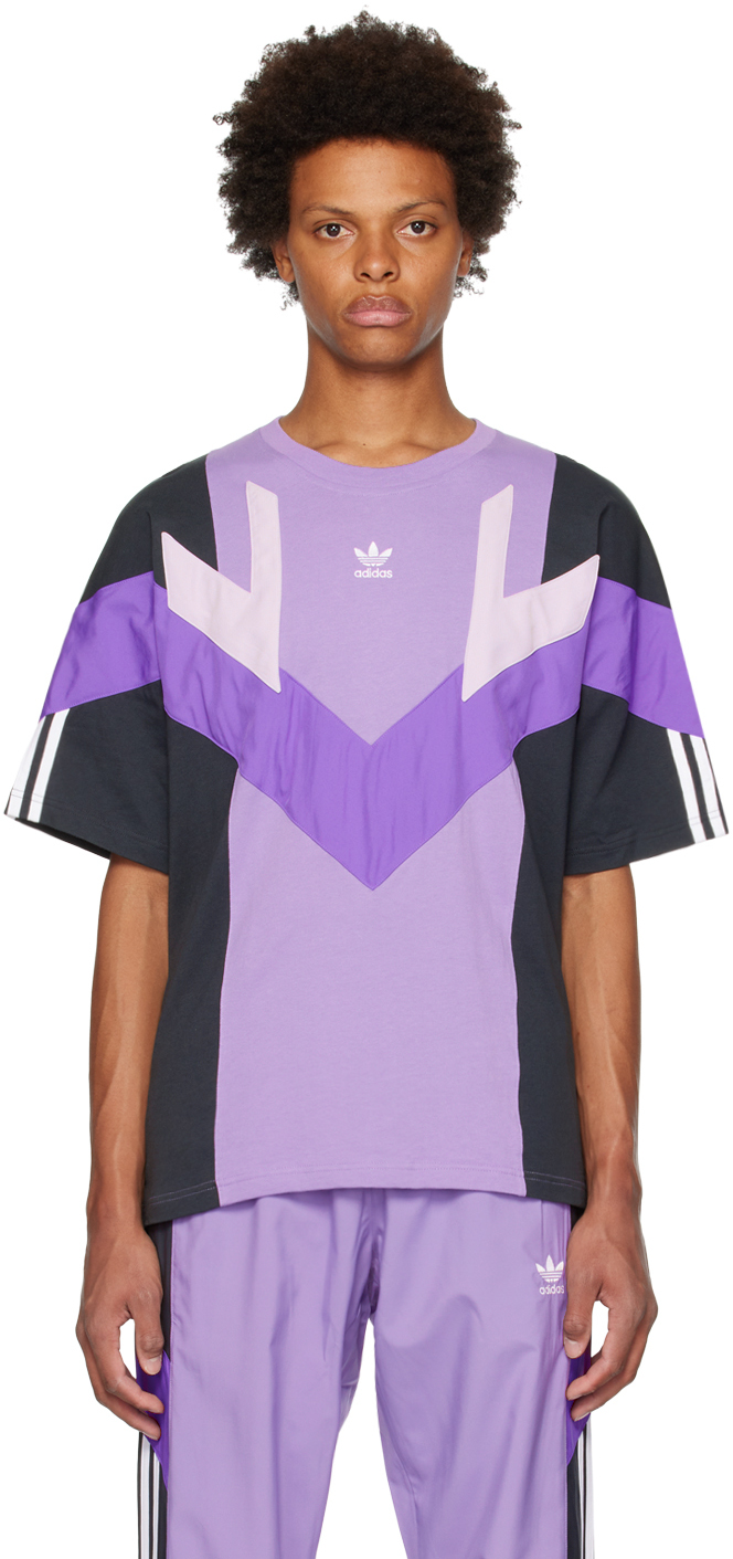 Adidas Originals Adidas Rekive Tee Man T-shirt Lilac Size Xl Cotton In Purple