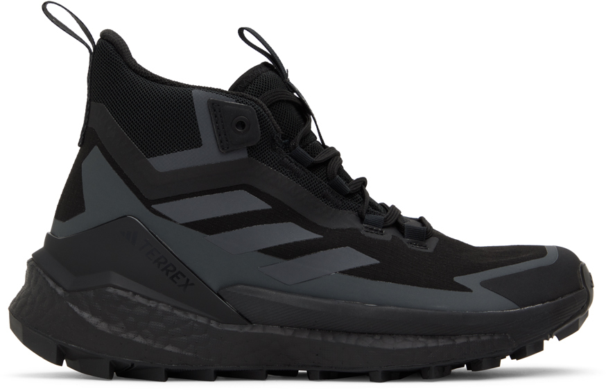 Shop Adidas Originals Black Terrex Free Hiker Sneakers In Core Black / Grey Si