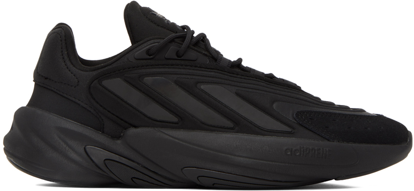 Shop Adidas Originals Black Ozelia Sneakers In Core Black/core Blac