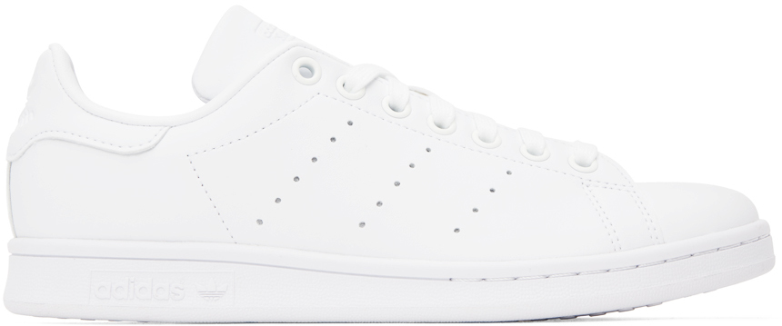 Adidas Originals White Stan Smith Trainers In Ftwr White/ftwr Whit