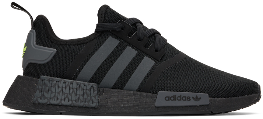 Adidas Originals Black Nmd_r1 Sneakers In Core Black/grey Six/