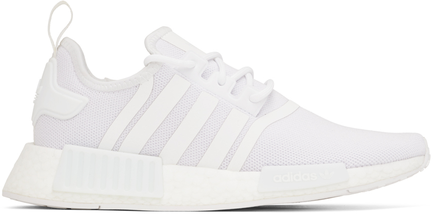 Adidas Originals Purple Nmd_r1 Sneakers In Ftwr White/ftwr Whit