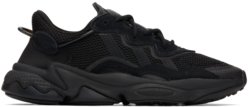 Adidas Originals Black Ozweego Sneakers In Core Black/core Blac