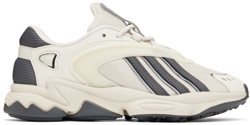 ADIDAS ORIGINALS OFF-WHITE & GRAY OZTRAL SNEAKERS