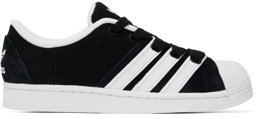 Adidas Originals Superstar Supermodified Lace-up Trainers In Black