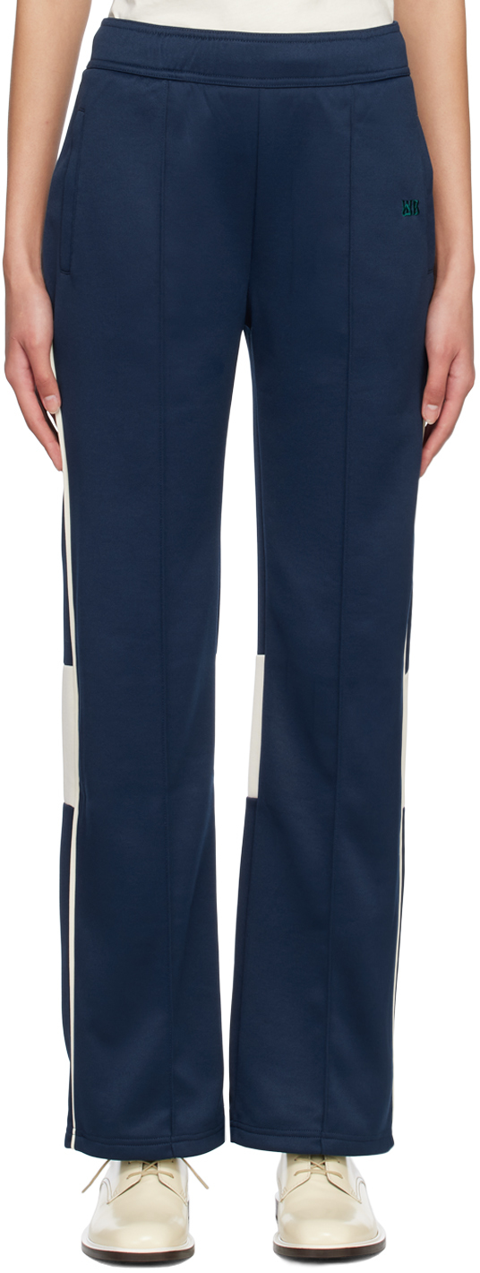 WALES BONNER NAVY KOLA LOUNGE PANTS