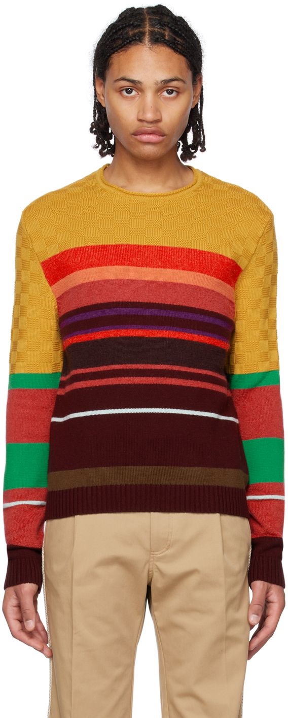 Shop Wales Bonner Multicolor Crescendo Sweater