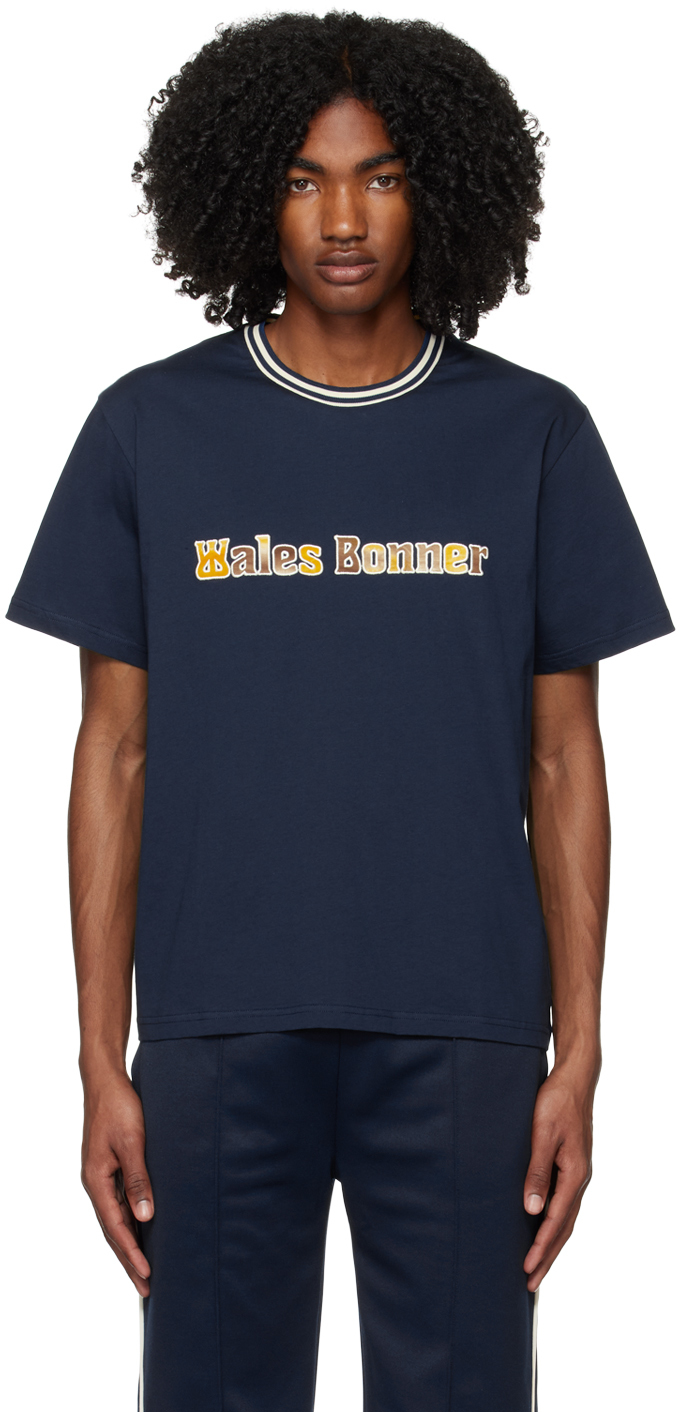 Navy Original T-Shirt by Wales Bonner on Sale