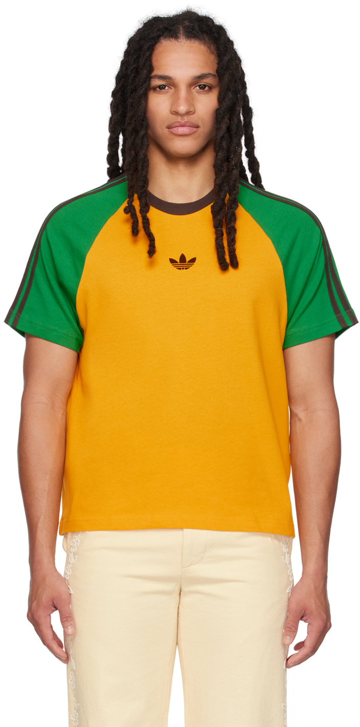 sprogfærdighed Ambassadør uld Wales Bonner: Yellow & Green adidas Originals Edition T-Shirt | SSENSE