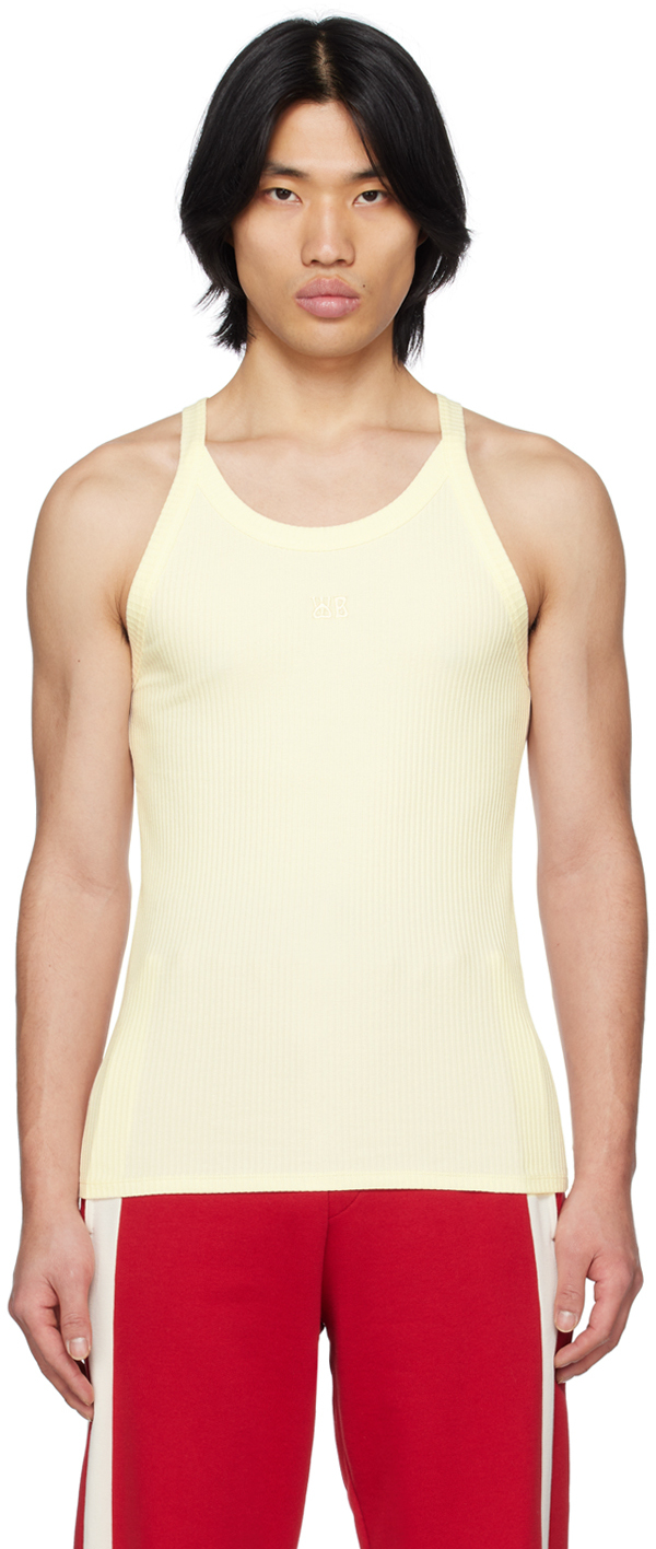 Wales Bonner Ribbed Stretch-organic Cotton Tank Top In 22722974 Ivory