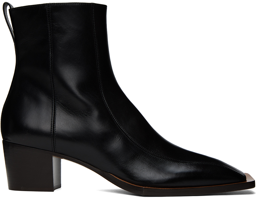 Wales Bonner: Black Stacked Chelsea Boots | SSENSE