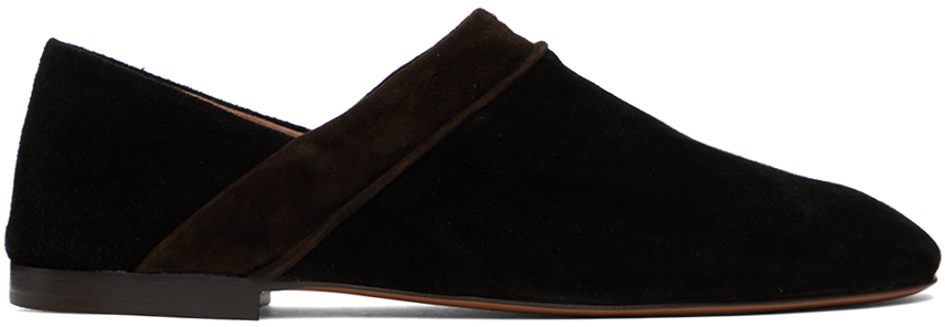 Wales Bonner Babouche Suede Loafers In Black