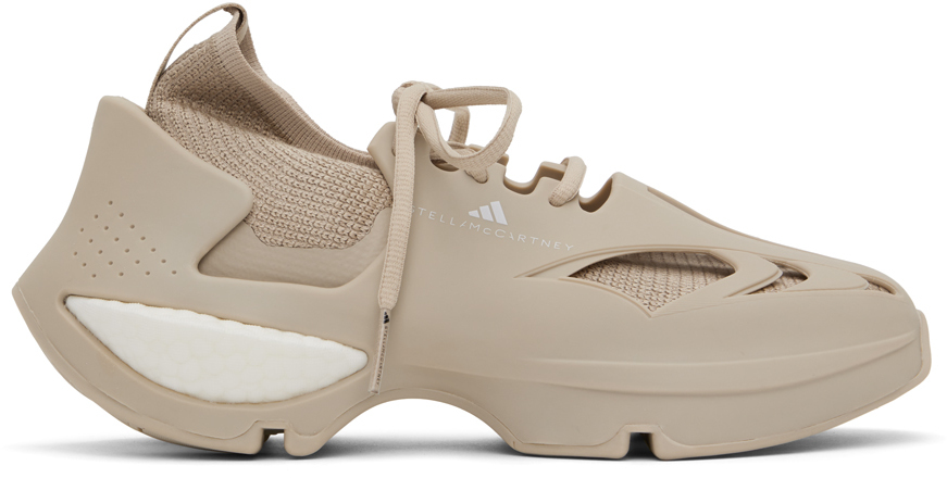 Adidas By Stella Mccartney Taupe Sportswear Sneakers In Ginger / Ftwr White