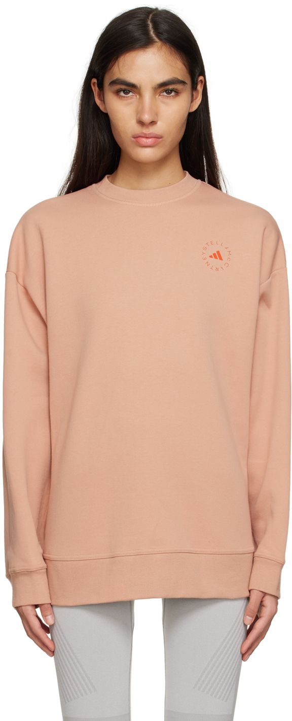 Adidas By Stella Mccartney True Purpose Split Sleeve Sweatshirt In Soft Almond