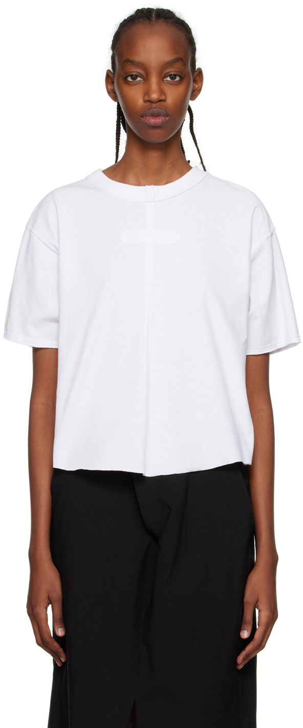 HODAKOVA: White Split T-Shirt | SSENSE
