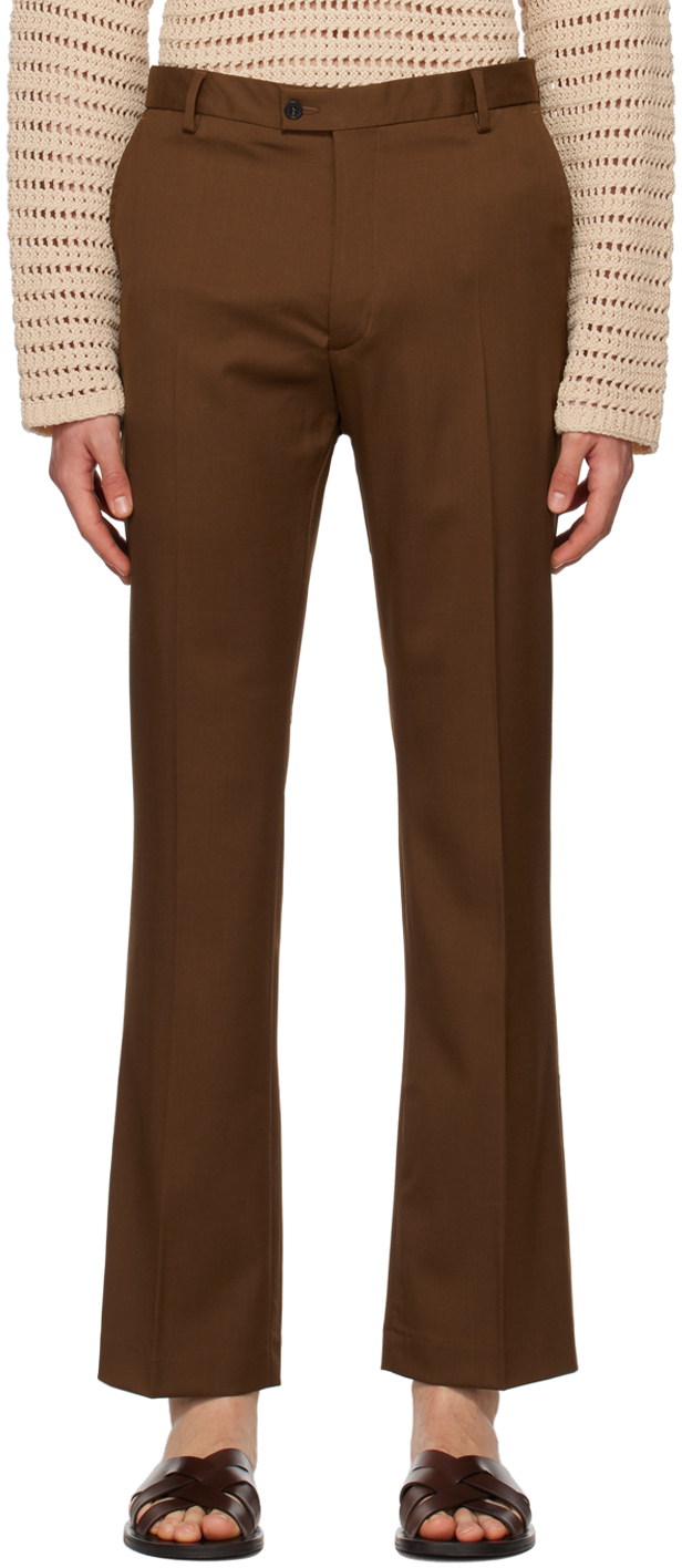 CMMN SWDN: Brown Ryle Trousers | SSENSE UK