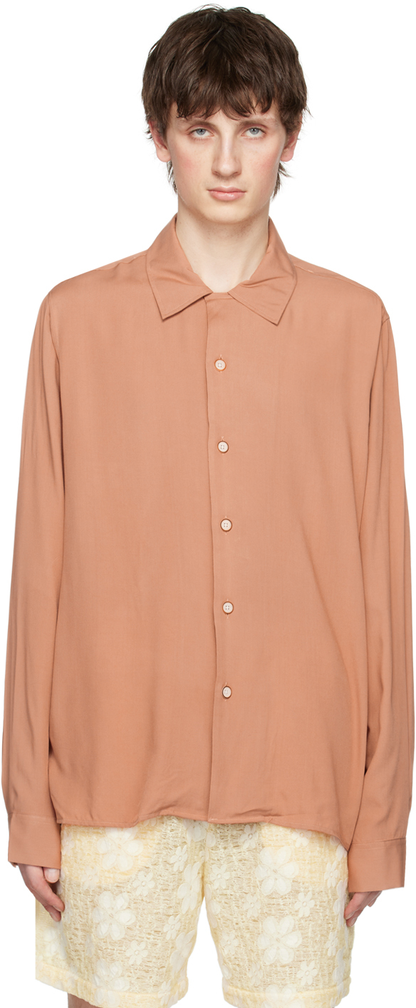 Cmmn Swdn Pink Rami Shirt In Dusty Pink