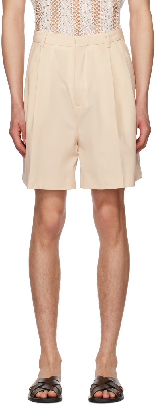 Off White Manson Shorts by CMMN SWDN on Sale