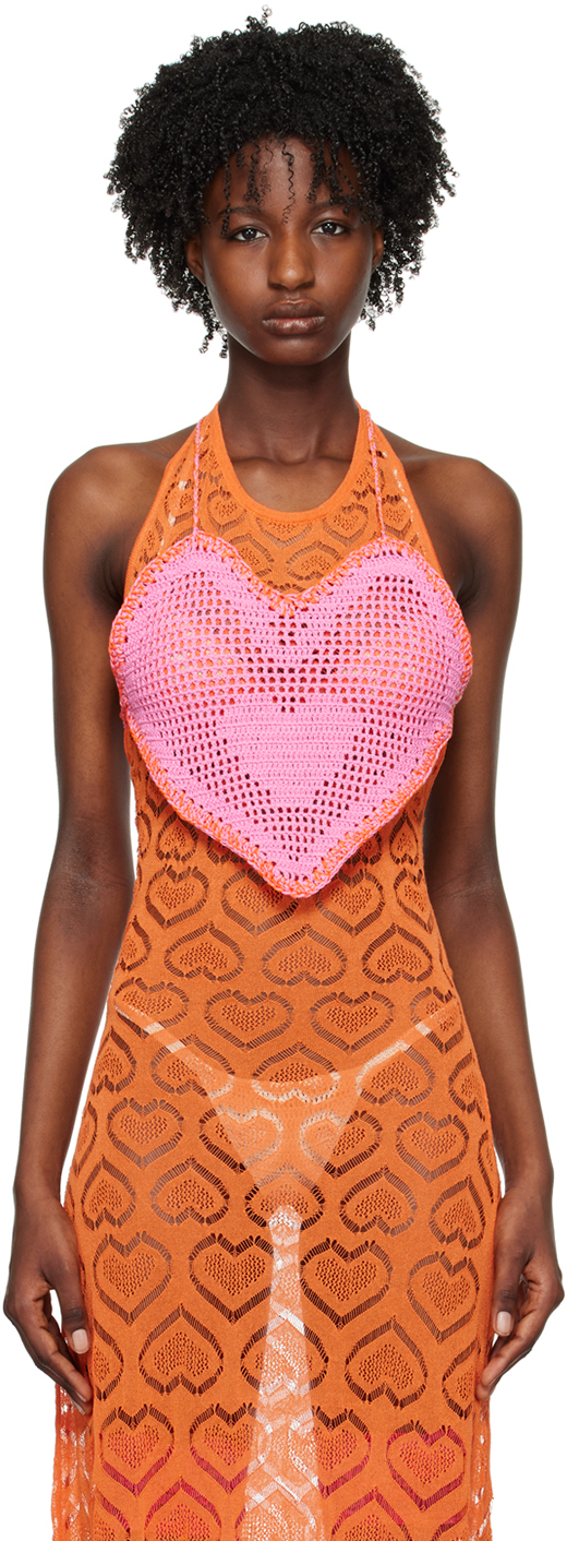 Marco Rambaldi Ssense Exclusive Pink Heart Camisole In 04 Pink