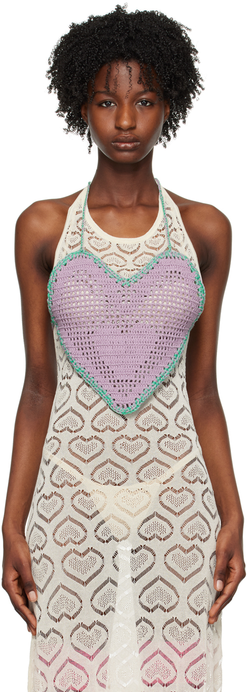 SSENSE Exclusive Purple Heart Camisole by Marco Rambaldi on Sale