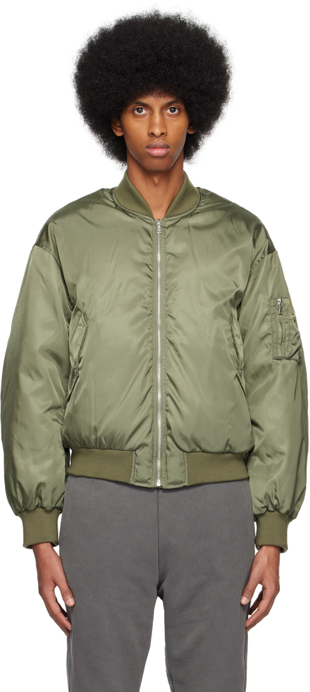 John Elliott: Khaki Andes Down Bomber Jacket | SSENSE