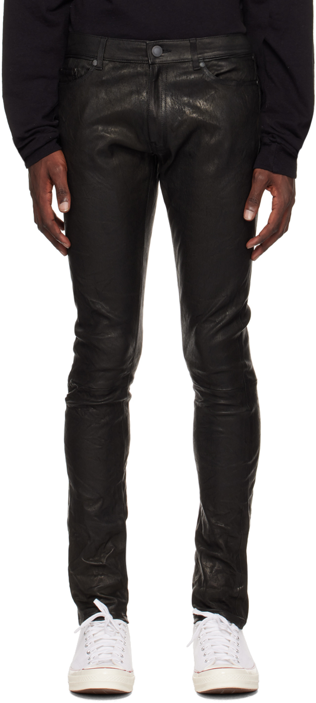 John Elliott: Black Cast 2 Leather Pants | SSENSE Canada