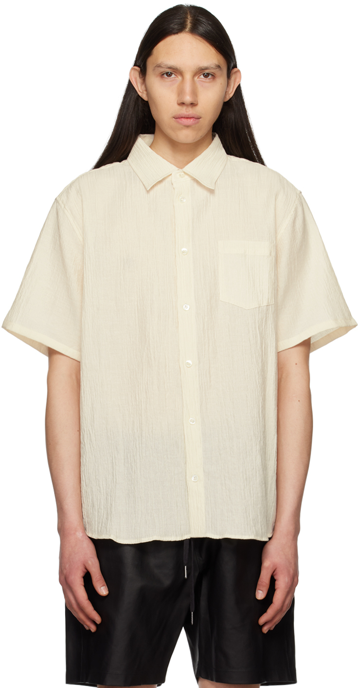 Shop John Elliott Off-white Cloak Shirt In Salt