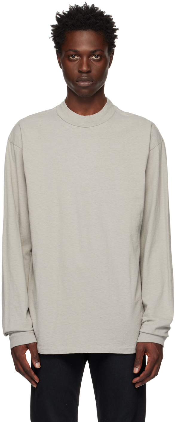 John Elliott: Gray 900 Mock Long Sleeve T-Shirt | SSENSE