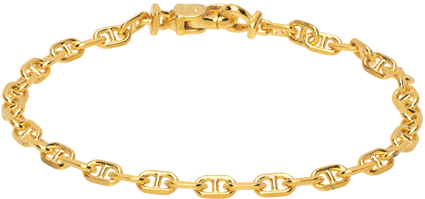 Gold Anchor Chain Bracelet by Tom Wood on Sale