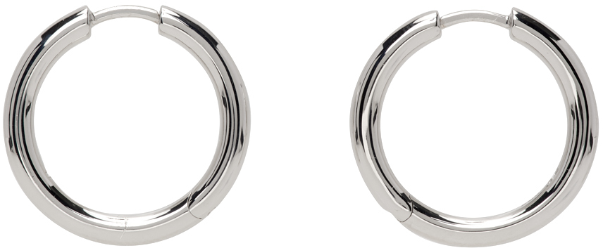 Tom Wood Thick Small Classic Hoop Earrings - Silver