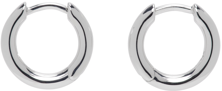 Tom Wood Silver Small Classic Hoop Earrings In 925 Sterling Silver