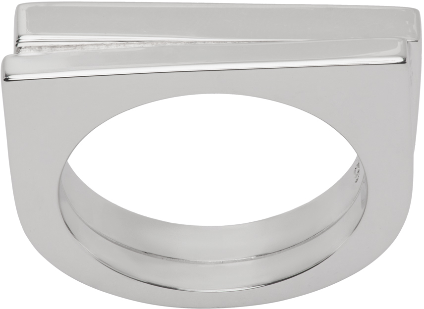 Tom Wood Silver Step Ring In 925 Sterling Silver | ModeSens