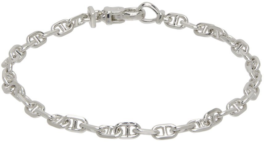 Tom Wood Silver Anchor Chain Bracelet In 925 Sterling Silver