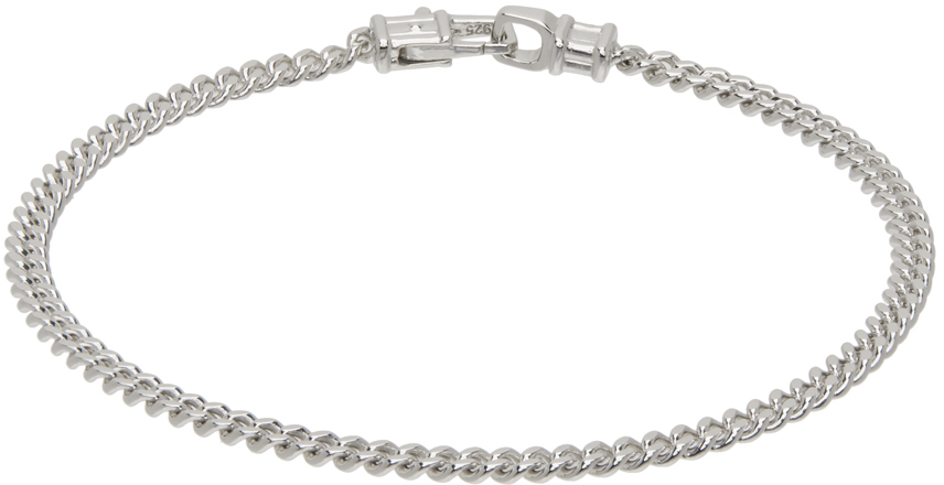 Silver Medium Curb Bracelet