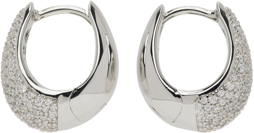 Tom Wood Silver Small Ice Hoop Earrings In 925 Sterling Silver