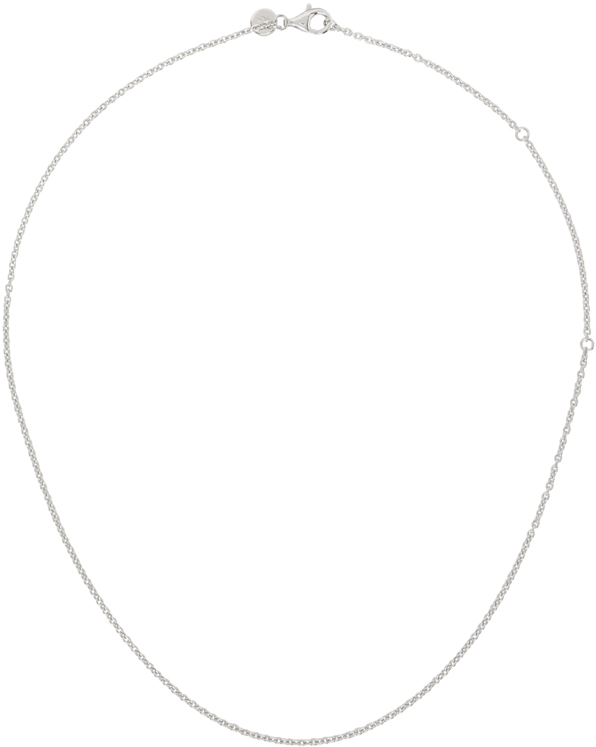 Tom Wood Silver Rolo Chain Necklace SSENSE UK