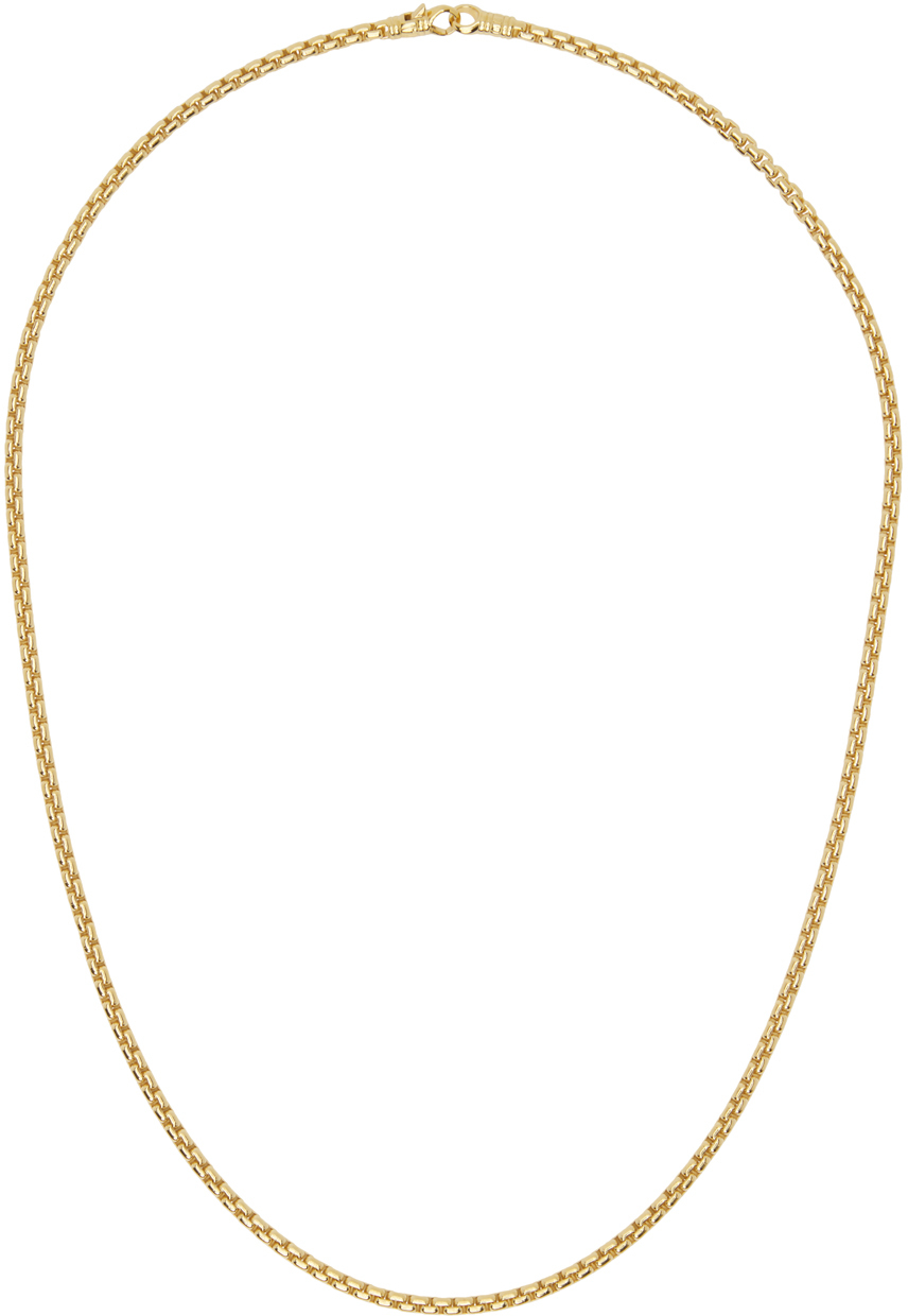 Tom Wood: Gold Venetian Single S Necklace | SSENSE