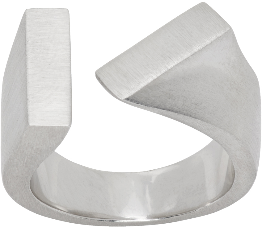 Tom Wood Silver Tilt Ring | ModeSens