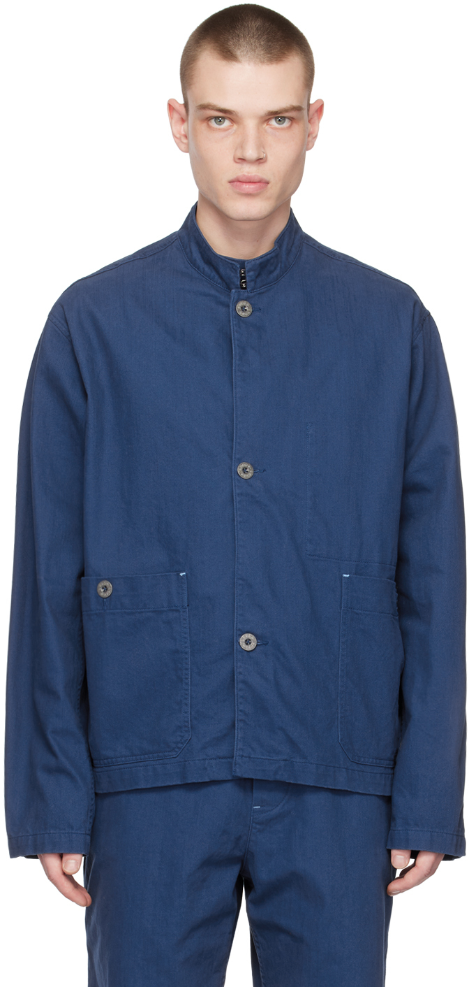 Nigel Cabourn Blue Mechanics Jacket In Indigo