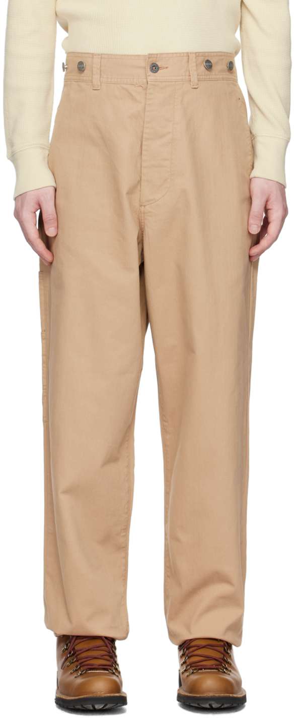 Tan Railroad Trousers by Nigel Cabourn on Sale