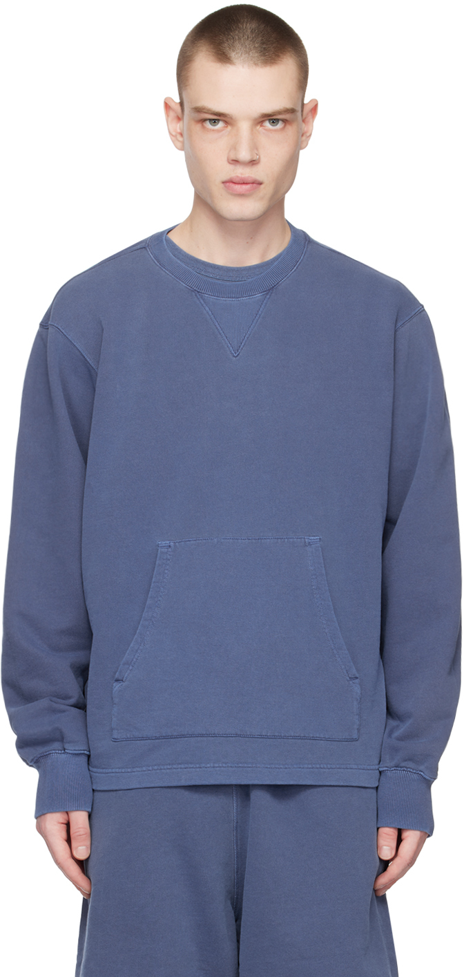 Nigel Cabourn Blue Training Sweatshirt In Denim