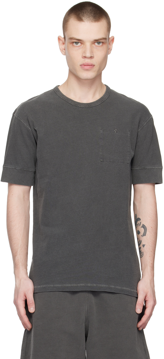 Nigel Cabourn Gray Military T-shirt In Black