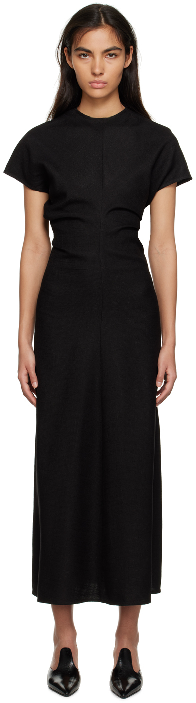 Totême: Black Slouch Maxi Dress | SSENSE