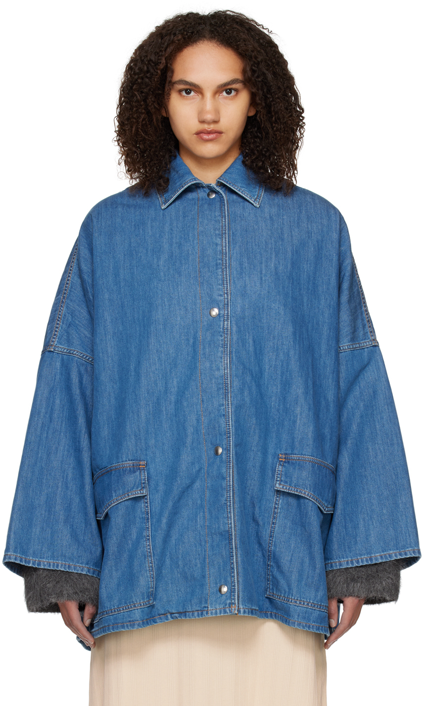Totême Blue Oversized Denim Jacket